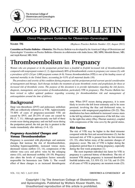 acog practice bulletin 196