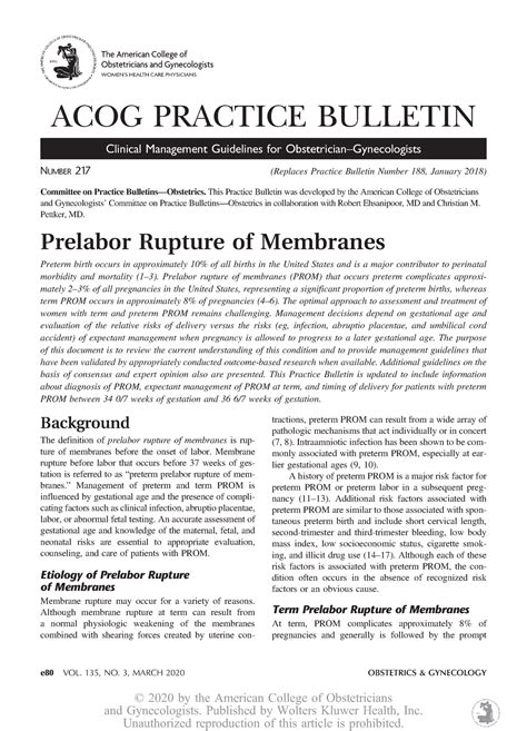 acog practice bulletin 217
