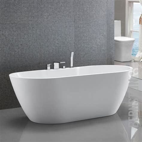 Exclusive Freistehende Acryl Badewanne mit Ab. und Überlauf HLT702