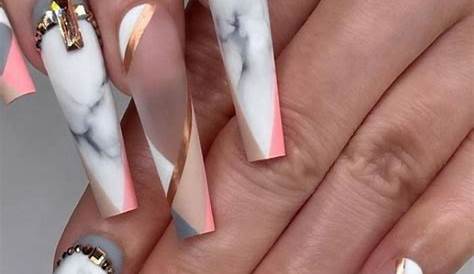 47 Perfect Coffin Acrylic Nails Design in Summer Nail Art 2021