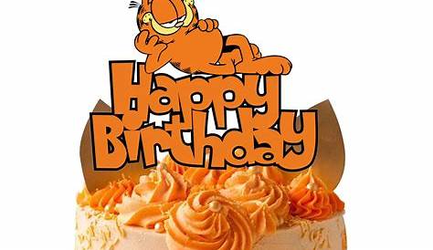 Personalized Garfield Theme Cake Topper | Etsy