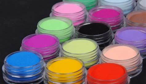 18 Colors Acrylic Powder Nail Decoration For Nail Art Powder Sparkly