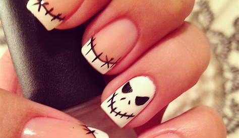 jack skellington nail art halloween nail art Halloween nails diy