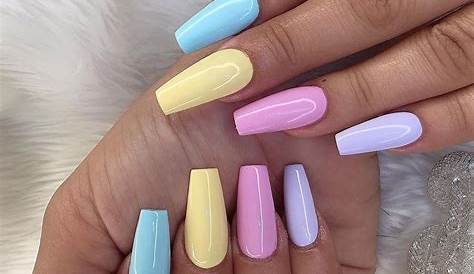 Acrylic Nail Designs Pastel Colours How Perfect Are These Rainbow s By