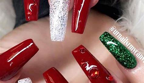 30 festive Christmas acrylic nail designs Christmas Photos