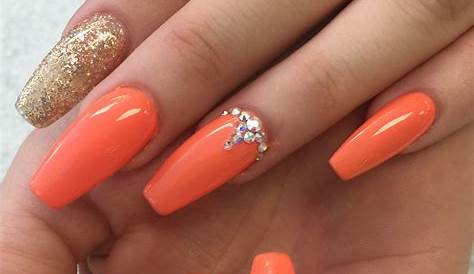 Acrylic Nail Ideas Orange Designs 63 Designs And For Coffin