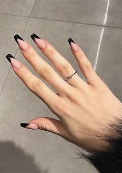 Acrylic Nails Black French Tips: A Trendy Nail Style In 2023