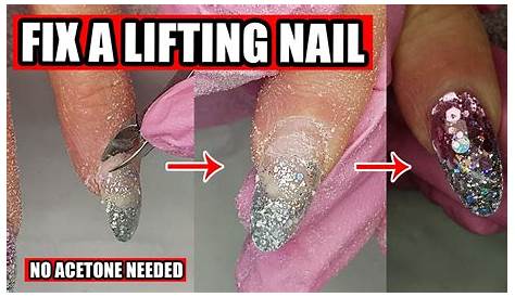 FIX A LIFTED NAIL ACRYLIC NAIL REPAIR NO ACETONE NEEDED YouTube