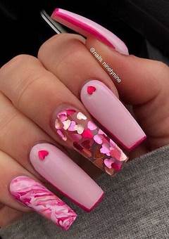 Acrylic Valentine Nails