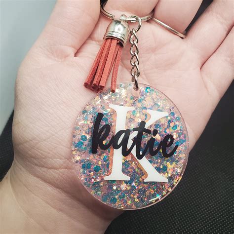Acrylic Glitter Keychain