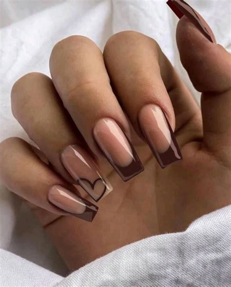 Acrylic Nails Medium Brown