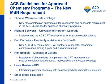 acs approved chemistry programs