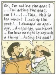 acting the goat tintin