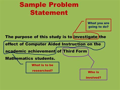 action research problem statement examples