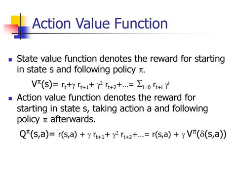 action value function