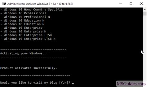 activate windows 10 using cmd msguides