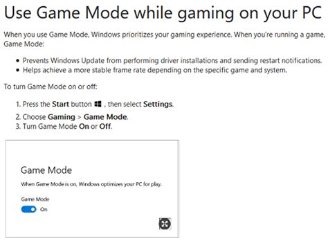 Activate Windows Game Mode