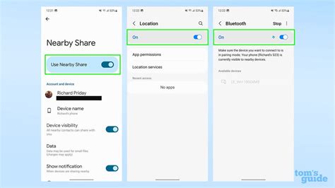 Activating Nearby Share