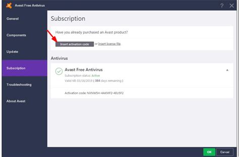 activation code for avast