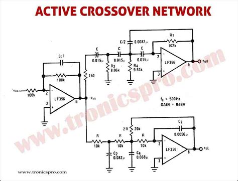 Active Audio Crossover Circuit Diagram