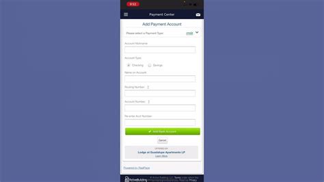 active building rent payment