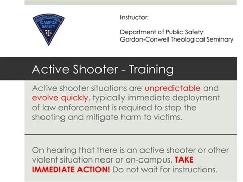 Active Shooter Pre Exercise Walkthrough Presentation