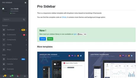 Active Sidebar Menu Codepen