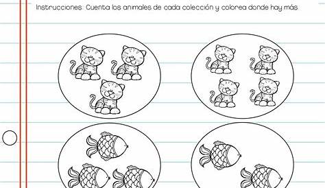 Preescolar Colecciones De Objetos Para Contar Y Colorear / Conteo