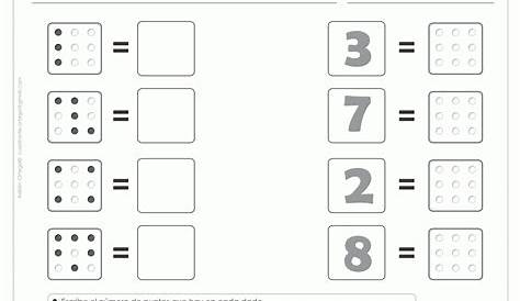 pensamiento matemático preescolar: juego con dados igualar cantidades