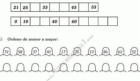 a worksheet with numbers and symbols in spanish