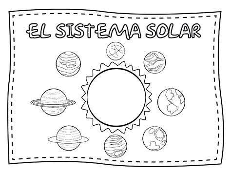 actividades sistema solar para colorear