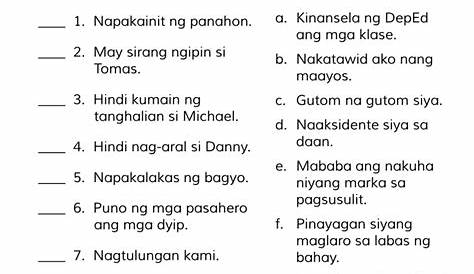 Mga Pang Ugnay Na Ginagamit Sa Sanhi At Bunga Grade Filipino | My XXX