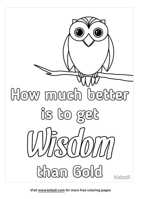Activity Coloring Pages Wisdom