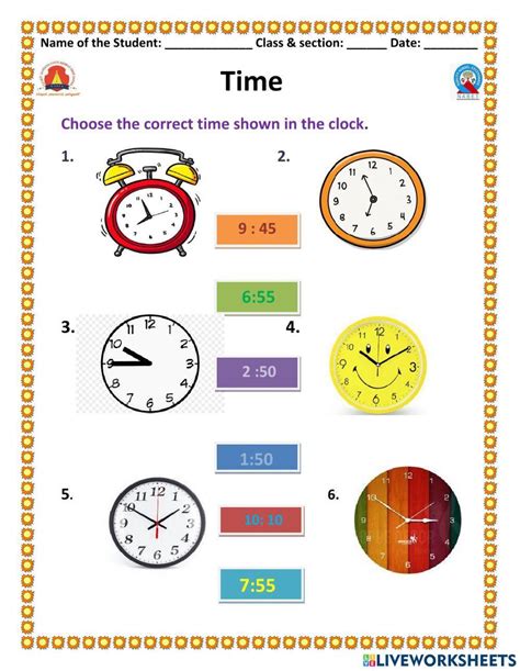 Activity On Time For Grade 2
