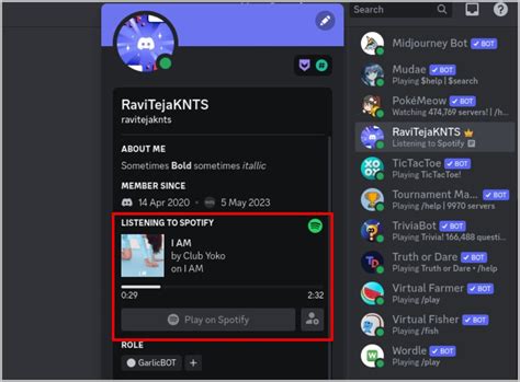 Activity Status Discord Spotify