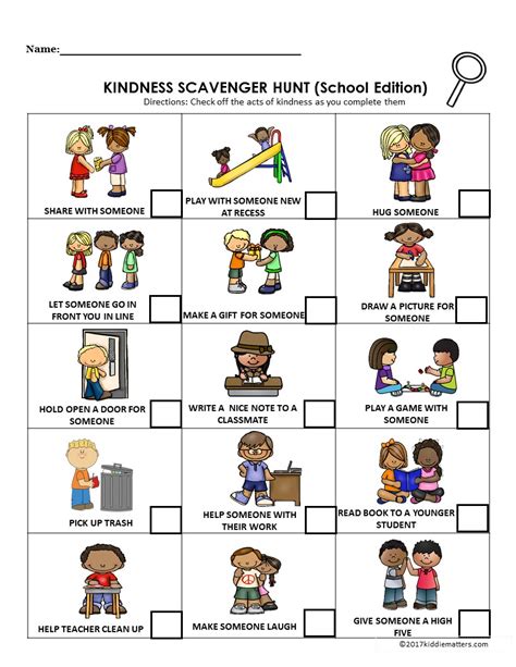 acts of kindness examples for kids