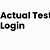 actual test login