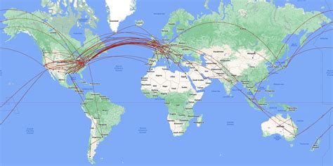 actual flight path on a map
