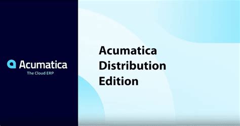 acumatica distribution edition