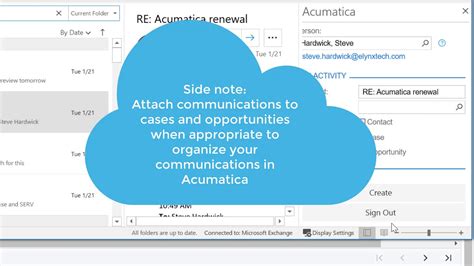 acumatica integration with outlook