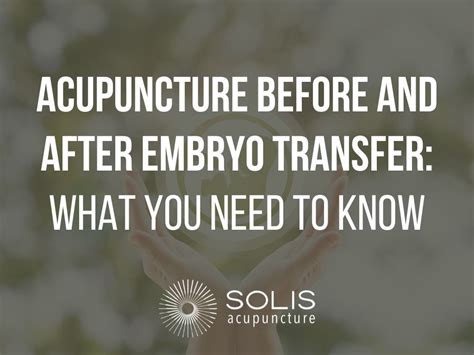 Acupuncture Points Post Embryo Transfer