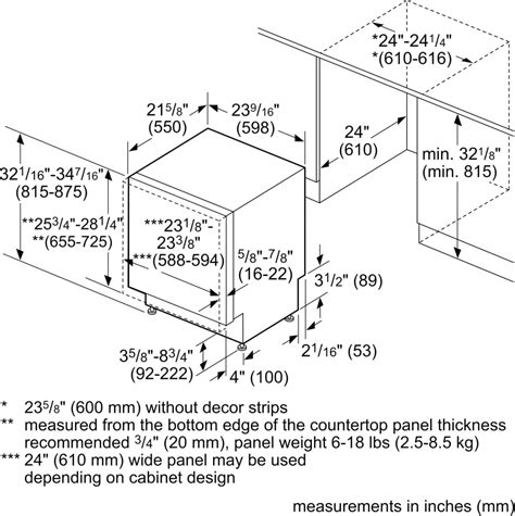 Ada Dishwasher Specs