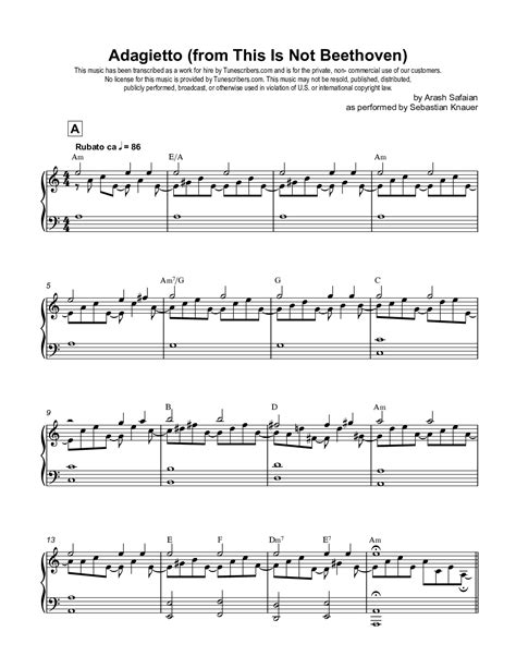 adagietto beethoven sheet music