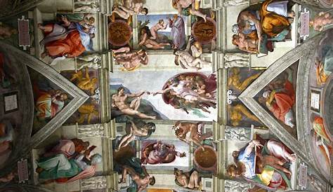 Reproduction de tableau Chapelle Sixtine au plafond