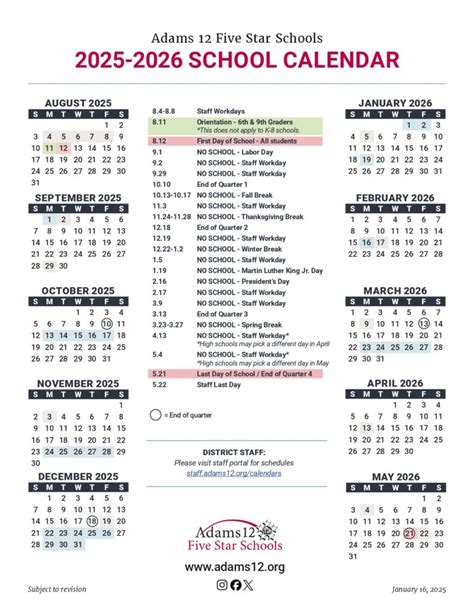 Adams 12 2025 Calendar
