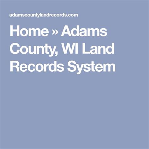 adams co land records