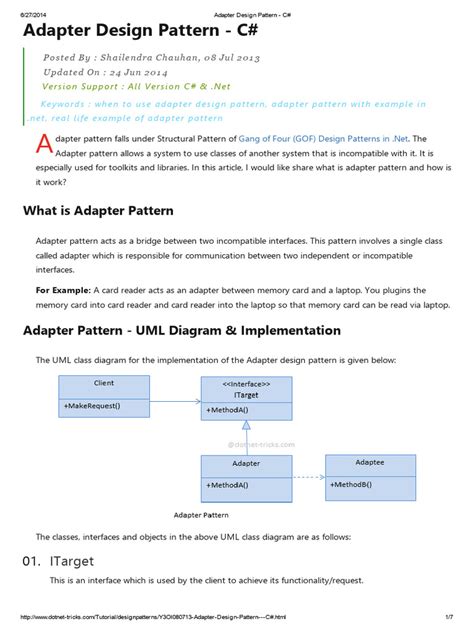 Adapter Design Pattern C# Nedir