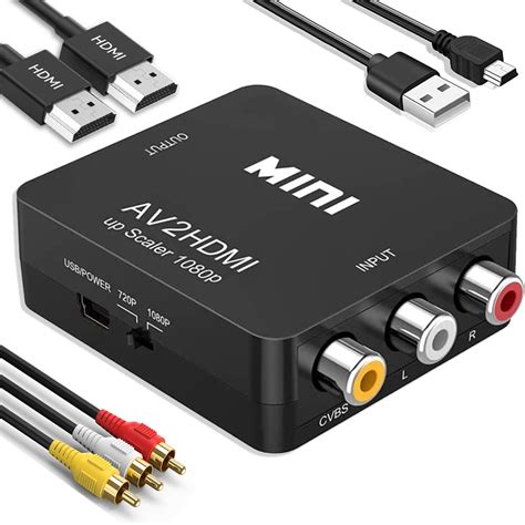 HDMI to Male AV CVBS S Video Converter HD 1080P HDMI to Composite 3RCA