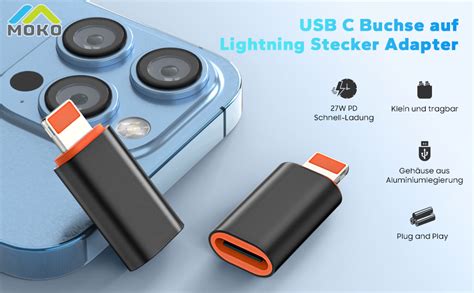 Adapter Usb C Auf Lightning Stecker