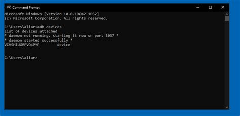 adb devices command